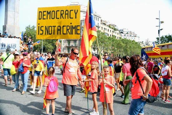 La manifestació de la Diada omple la Diagonal