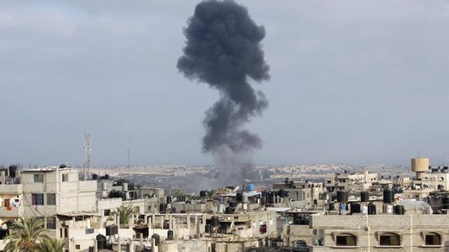 Bombardeos israelís al barrio de Rafah, en el sur de Gaza.
