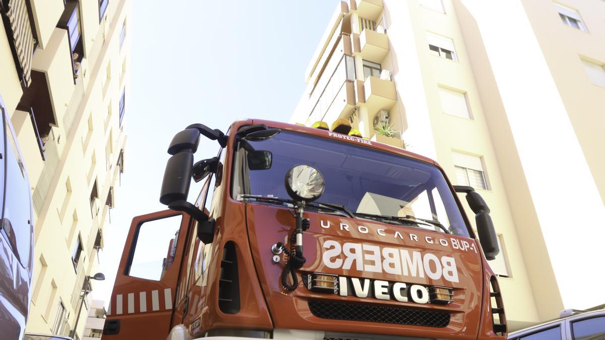 Imagen de archivo de un vehículo de bomberos en Ibiza.