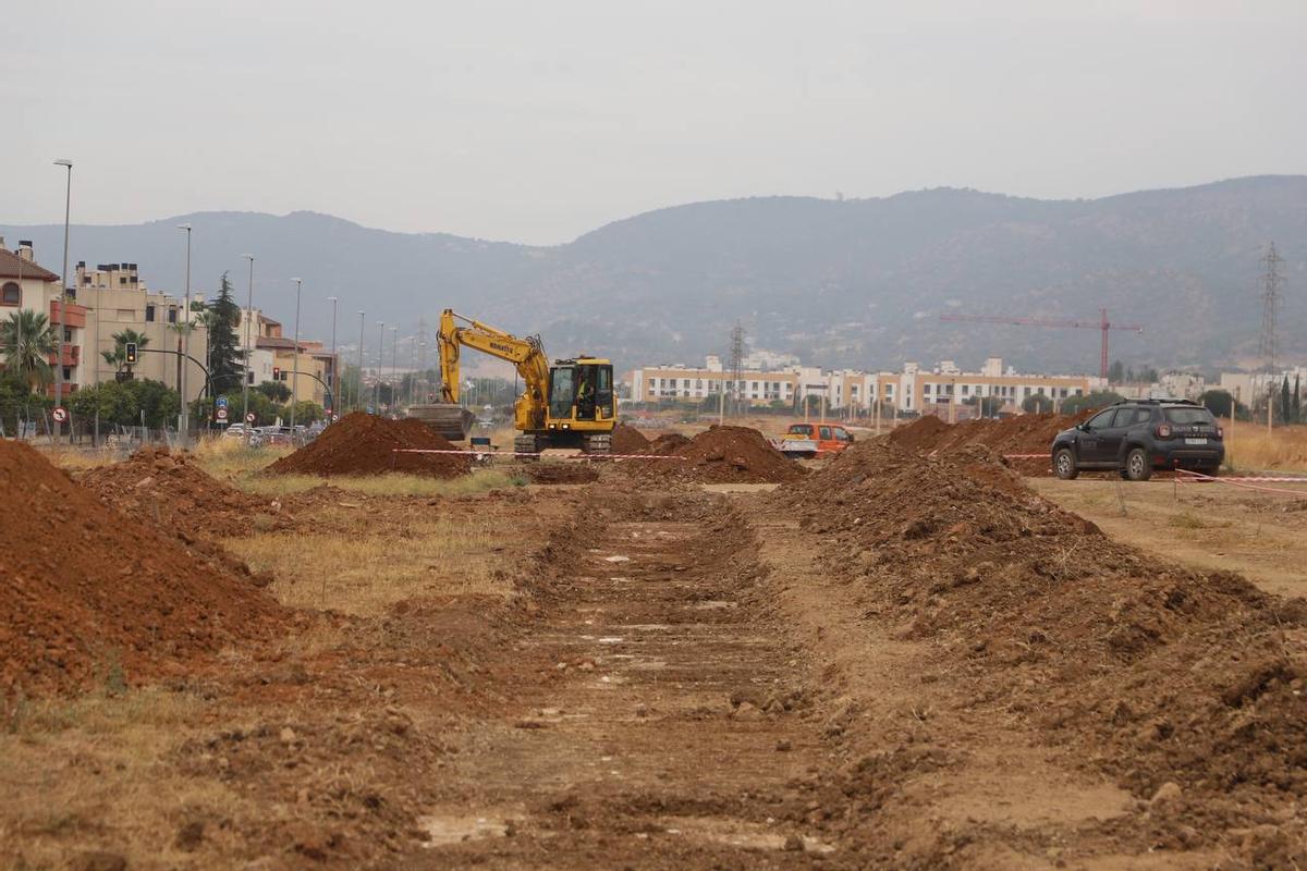 Catas arqueológicas en la ronda Norte, previas a la intervención.