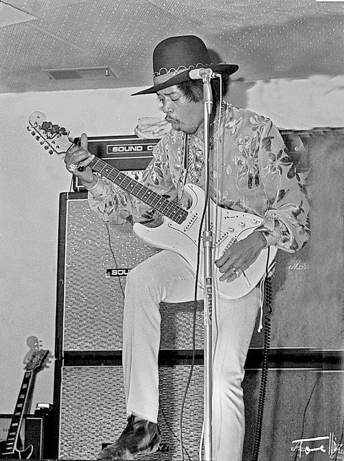 Jimi Hendrix bei seinem Auftritt in Palma im Jahr 1968.