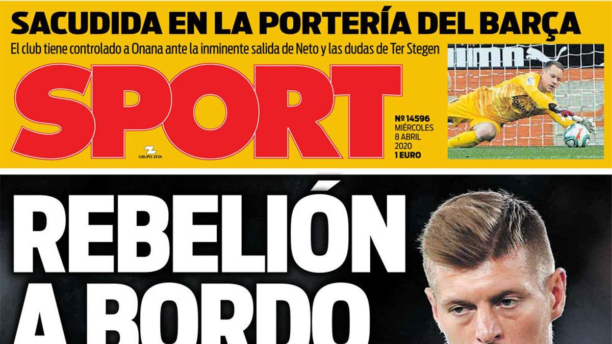 Esta es la portada de SPORT