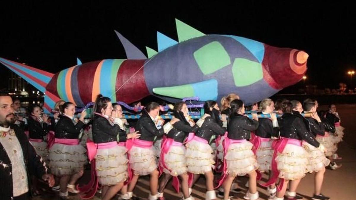 Entierro de la sardina 2019 en el Carnaval de Arrecife.
