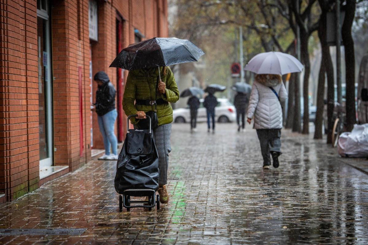 Día de lluvia en Barcelona