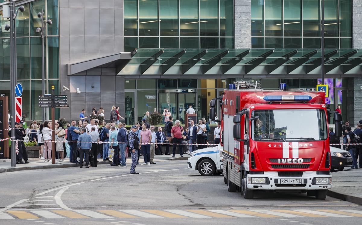 Ucrania ataca con drones el distrito financiero de Moscú. Ucrania ataca con drones el distrito financiero de Moscú.