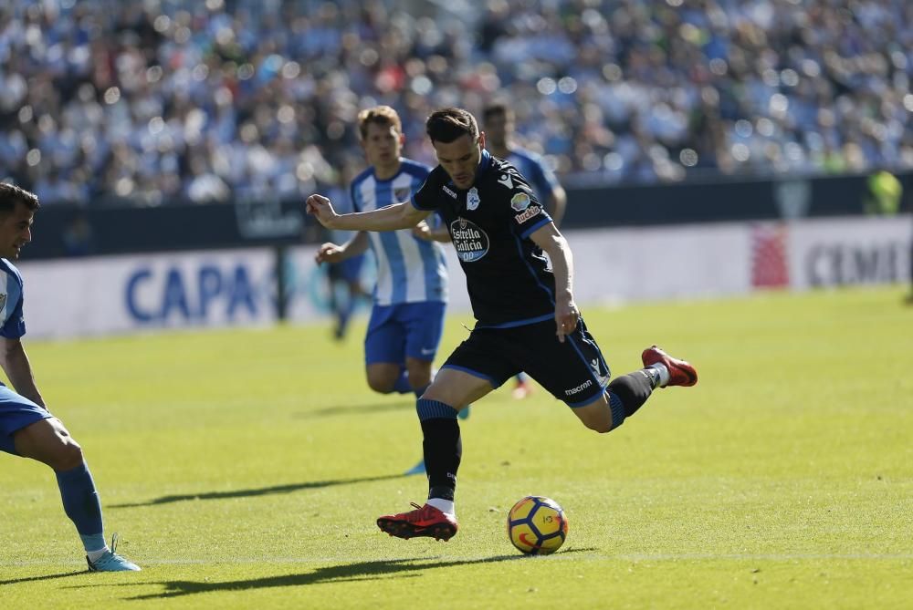 El Dépor pierde en los últimos minutos en Málaga