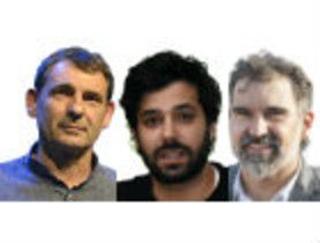 Oscar Camps, Ruben Wagensberg y Jordi Cuixart