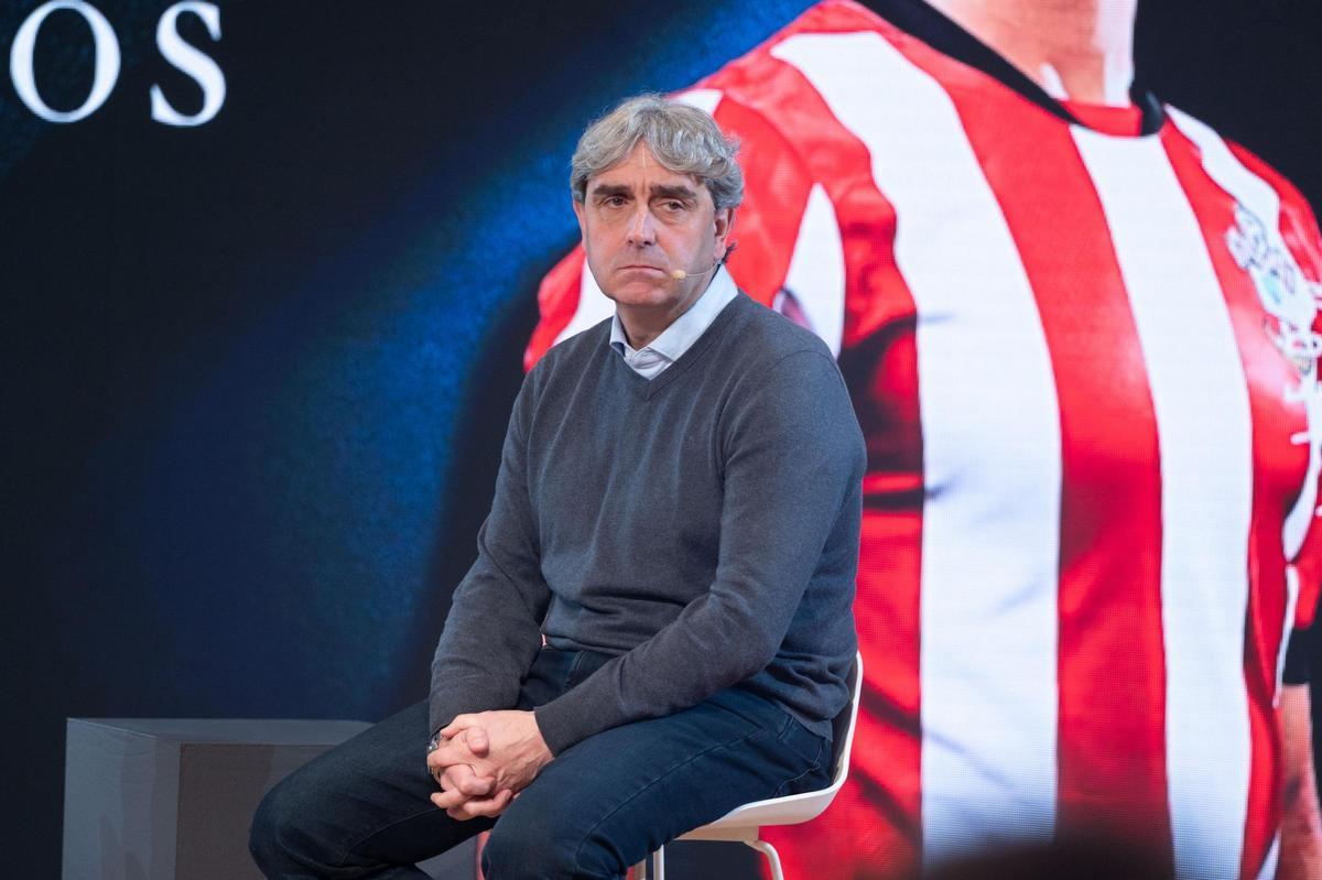 Txema Indias, en un momento de su rueda de prensa.