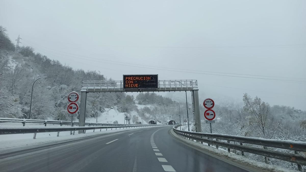 Temporal de nieve en el Huerna