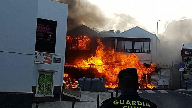 Incendio en Puerto del Carmen (Lanzarote)