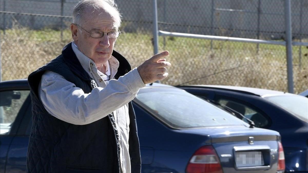 Rodrigo Rato llega a la cárcel de Soto del Real, este mediodía.