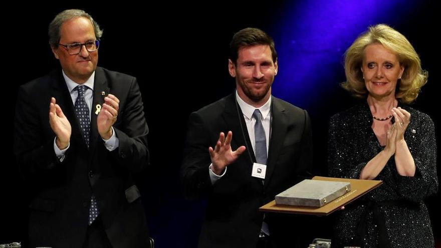Messi, després de rebre la Creu de Sant Jordi