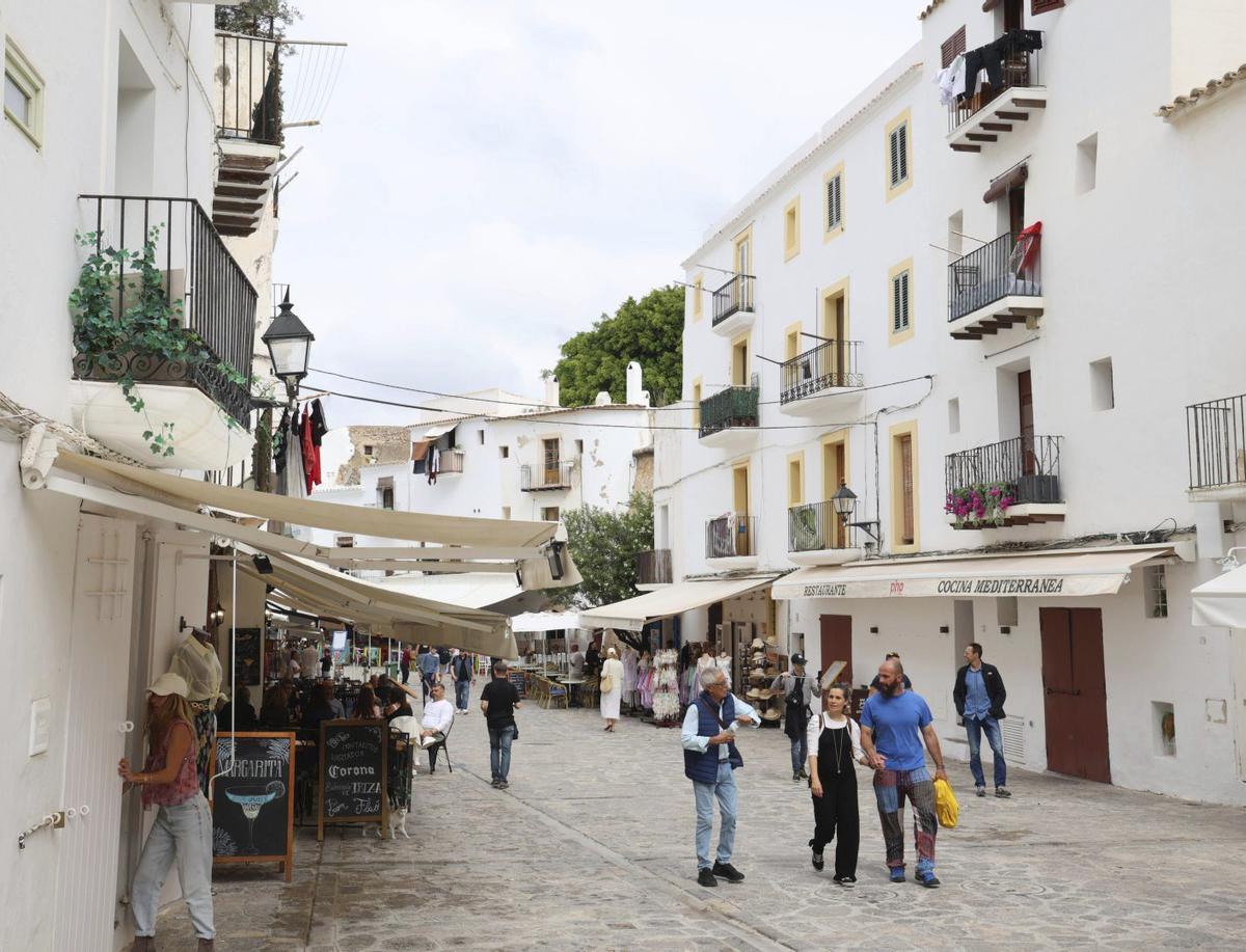 La Plaça de Vila, en Dalt Vila, el pasado 1 de mayo.