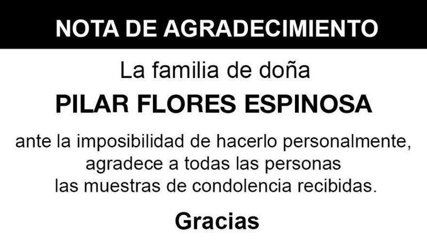 Nota Doña Pilar Flores Espinosa