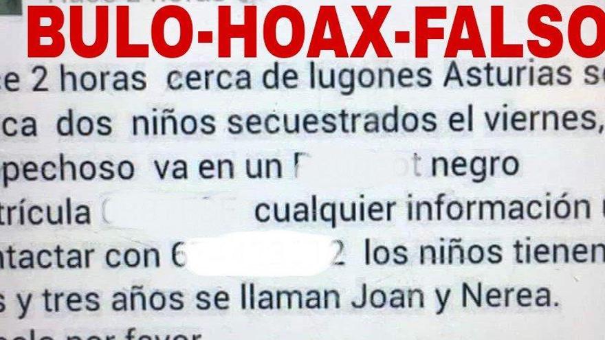 Alertan de la proliferación de un bulo sobre desapariciones de niños en Asturias