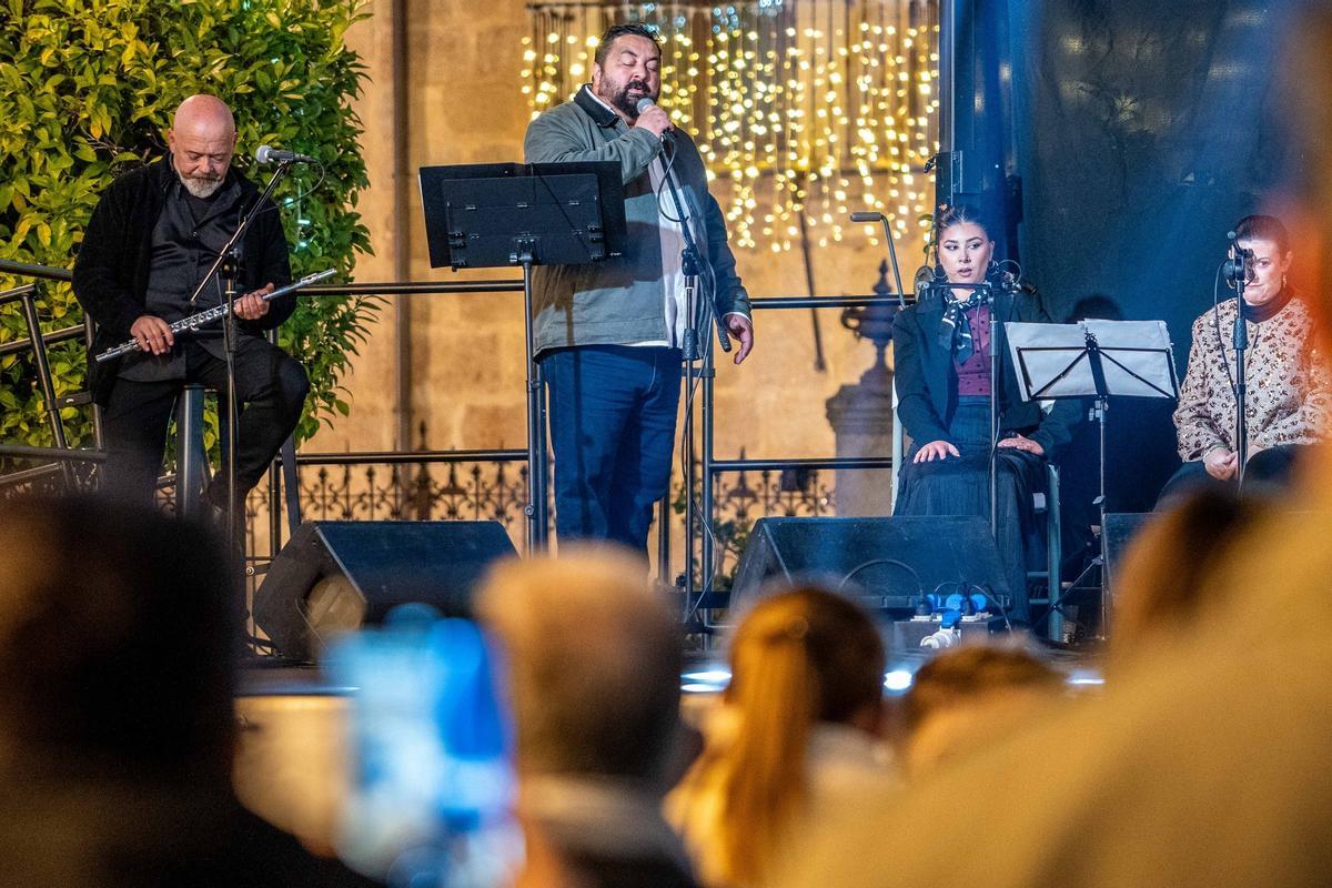 Un momento del espectáculo de ayer por la noche.