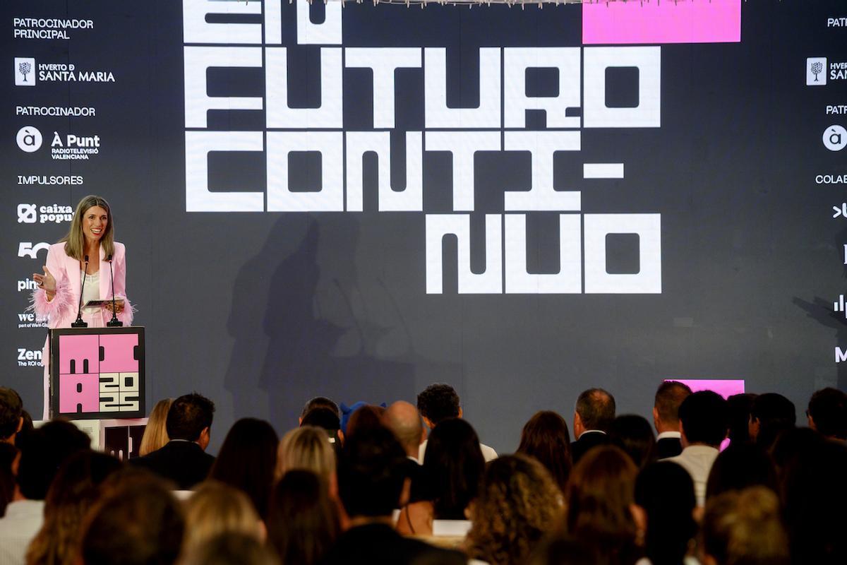 Eva Prieto, presidenta del Club de Marketing del Mediterráneo, en la gala de entrega de los Premios MIA 2025.