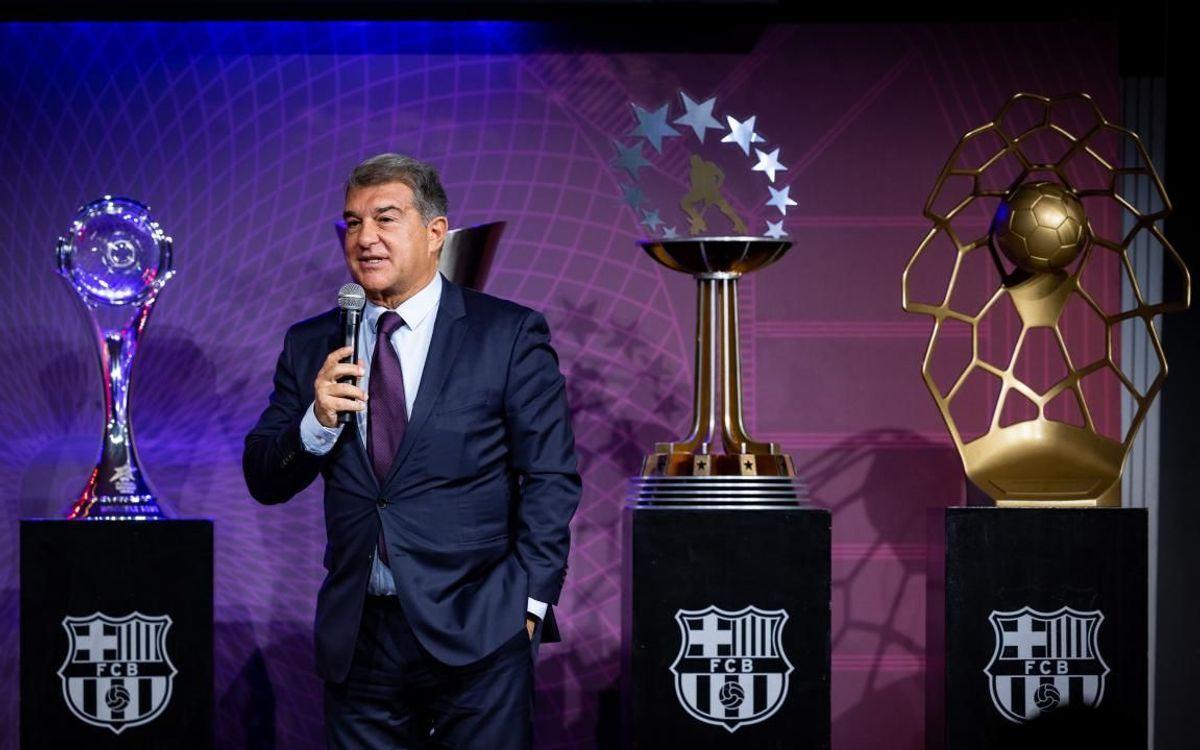 Laporta se mostró orgulloso de todo lo conseguido por las secciones del Barça
