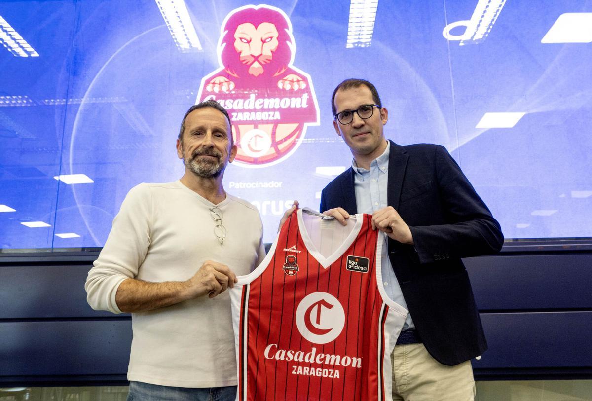 Joan Plaza, en su presentación como nuevo entrenador del Casademont Zaragoza.