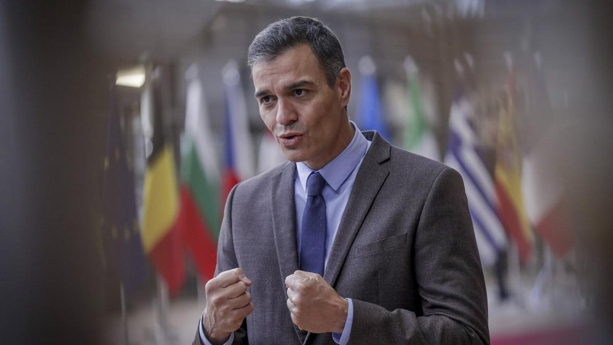 El presidente del Gobierno, Pedro Sánchez, a su llegada, el pasado 15 de octubre, al Consejo Europeo en Bruselas.