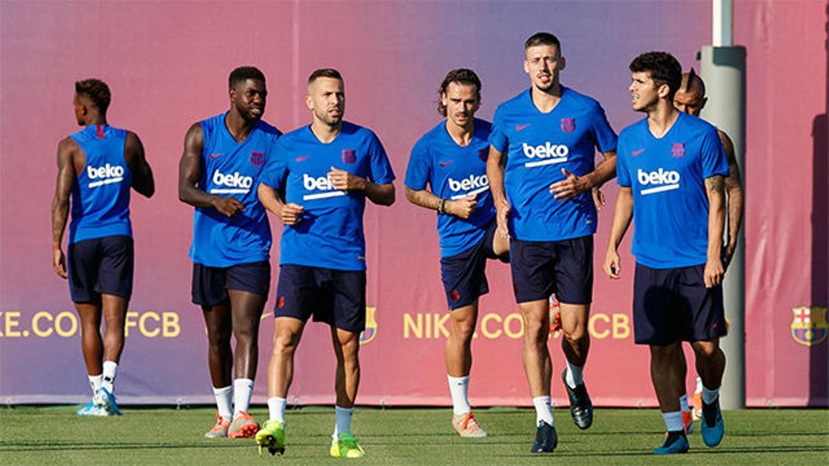 El Barça entrenó sin Leo Messi