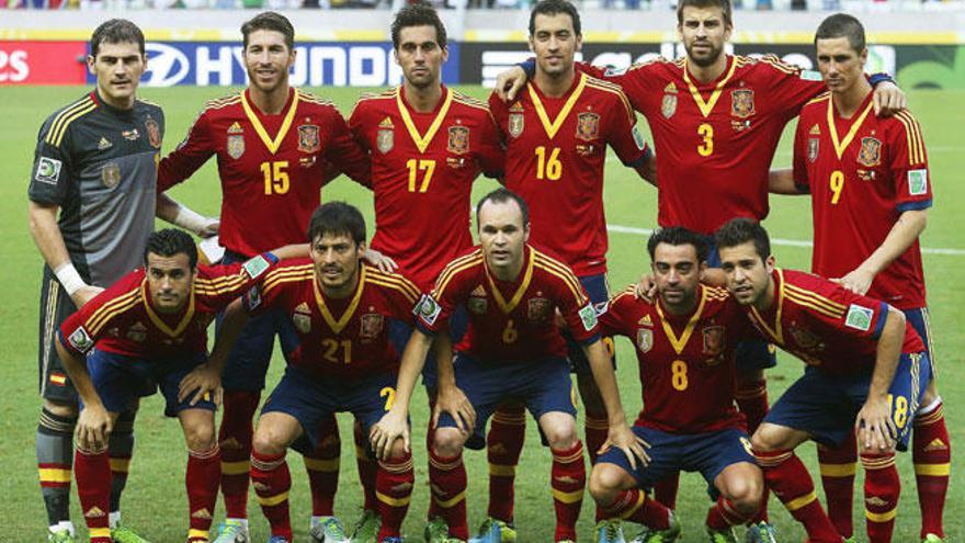 Fotografía de la selección española de fútbol.