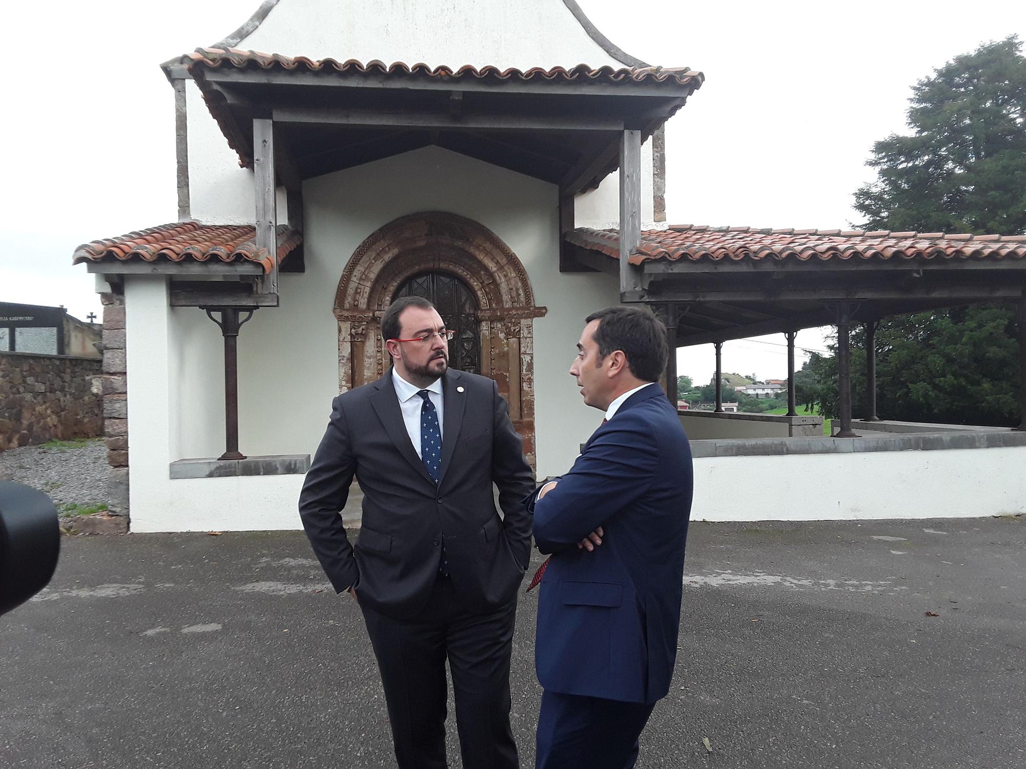 El presidente del Principado de Asturias Adrián Barbón visita Llanera