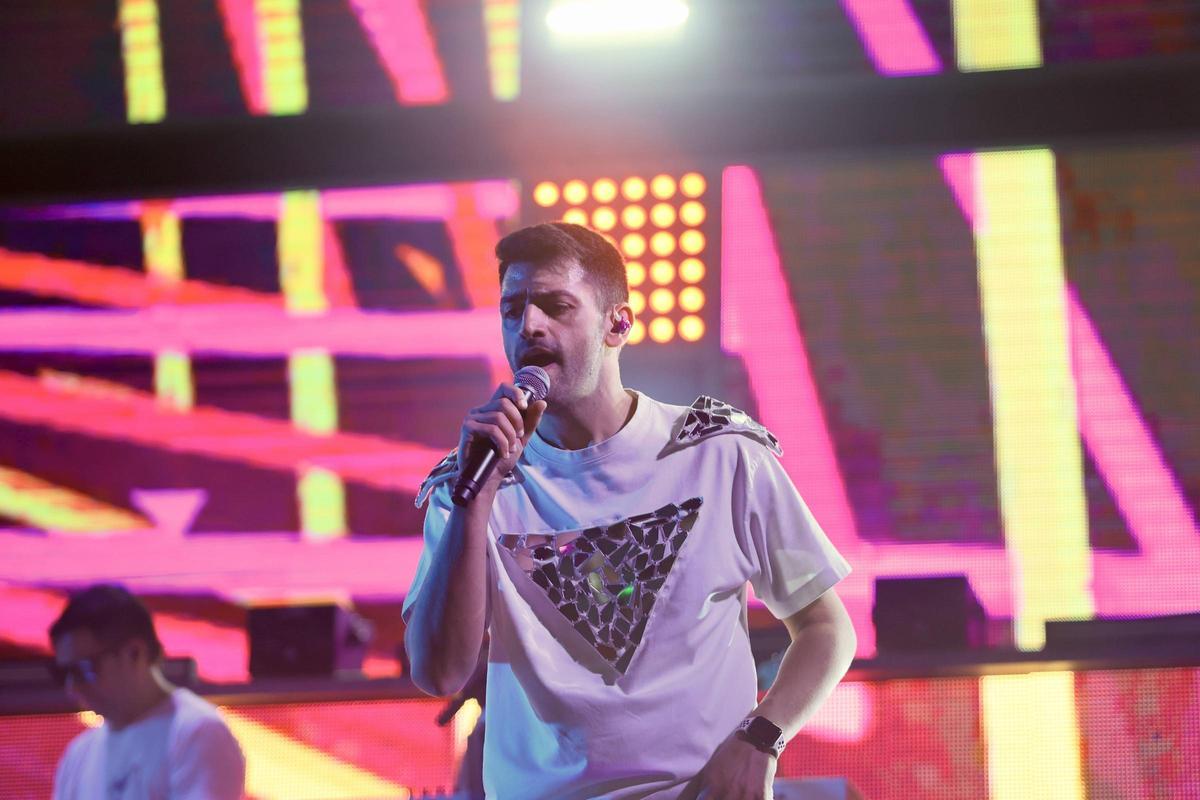 Una actuación de la orquesta "Tekila" el pasado verano-.