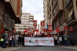Manifestación del 1 de Mayo en Castellón: menor participación por la ausencia de conflictos laborales
