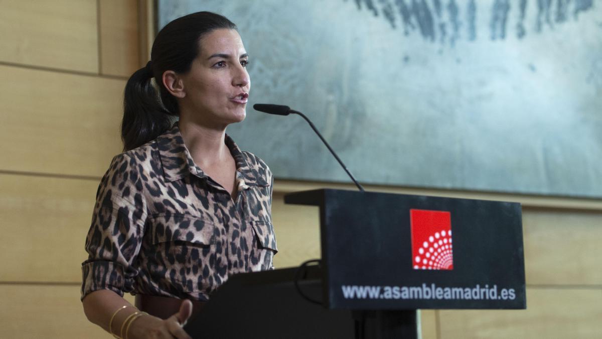 La portavoz de Vox en la Asamblea de Madrid, Rocío Monasterio.