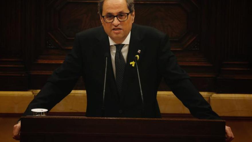 Quim Torra durant la seva intervenció.