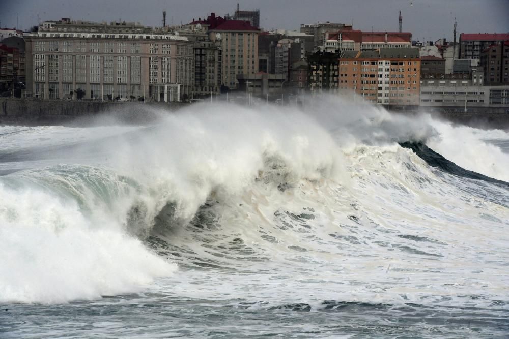 Temporal de viento en A Coruña