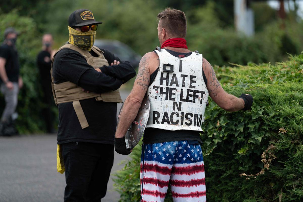 Manifestaciones y contramanifestaciones en Portland.