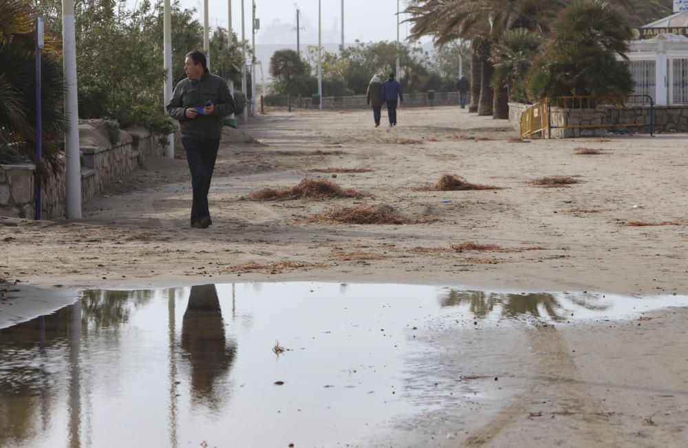 Daños en el litoral de Camp de Morvedre tras el paso del temporal Gloria