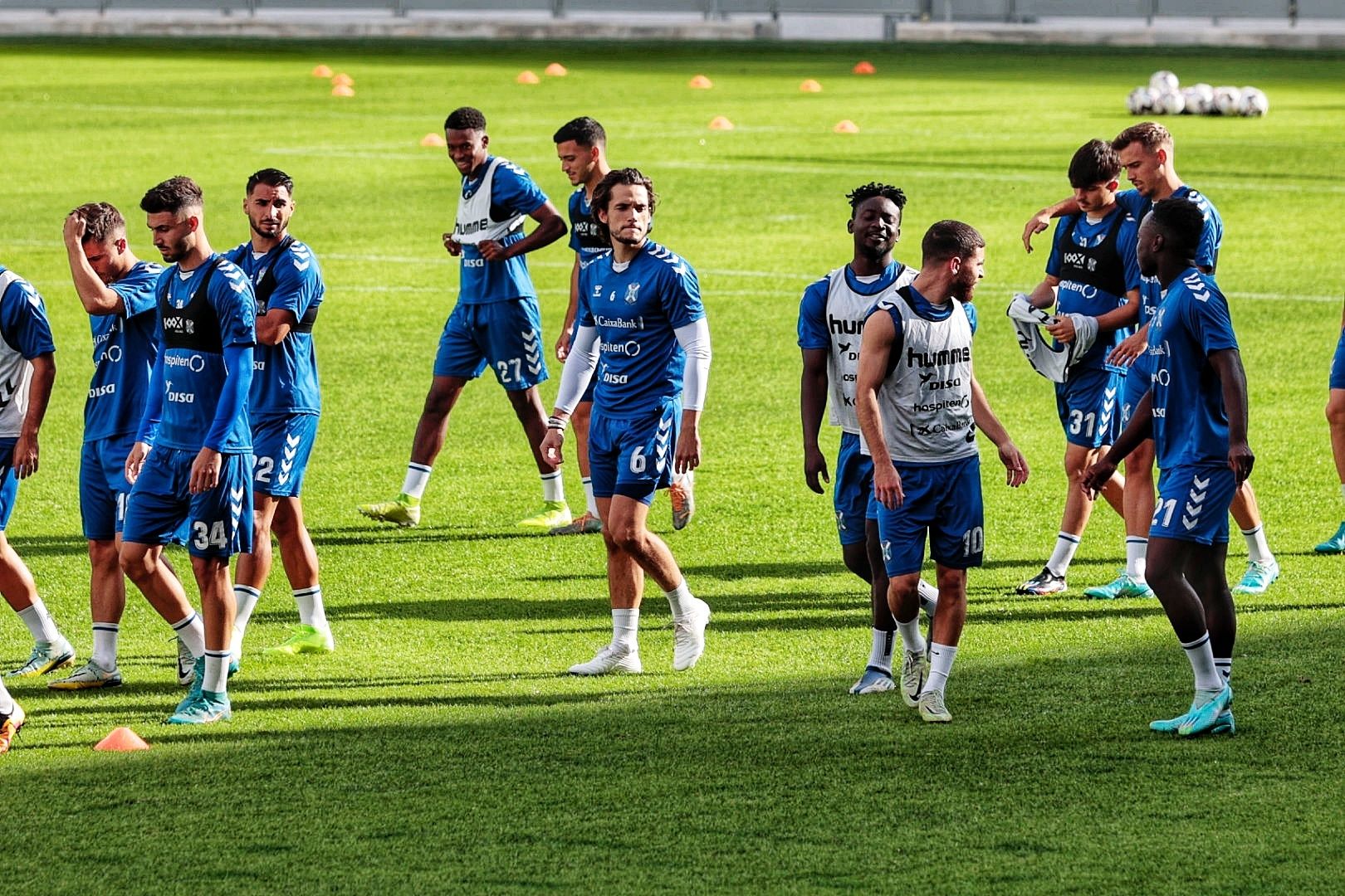 Entrenamiento del CD Tenerife antes del derbi canario