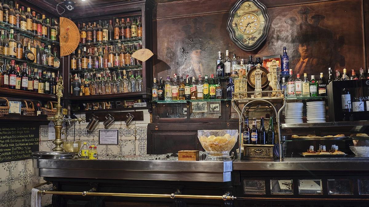 La barra de Taberna Antonio Sánchez (Madrid).
