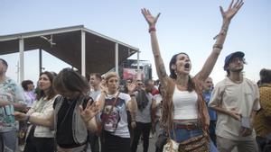  Ambiente durante la segunda jornada del festival Primavera Sound que se celebra en el Fórum de Barcelona.  