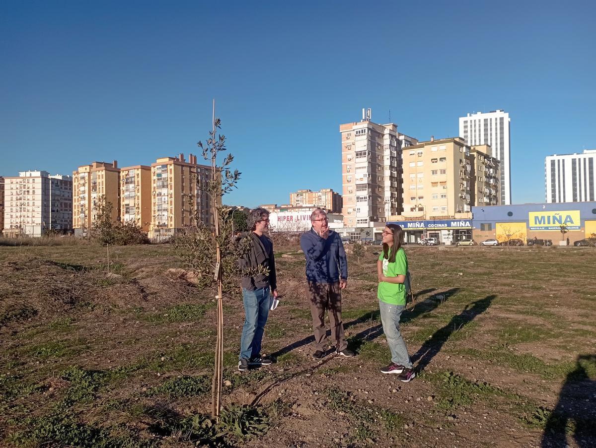 La plataforma Bosque Urbano ha extendido las plantaciones en el solar de Repsol al lateral de la avenida Juan XXIII.