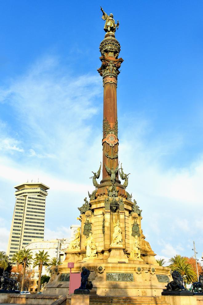 Monumento a Colón en Barcelona.