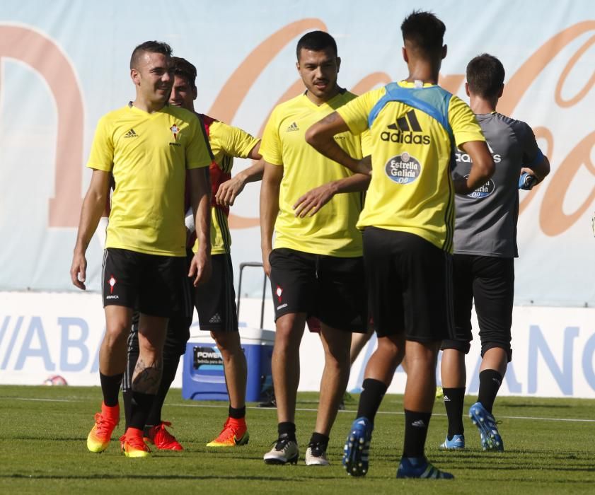 Entrenamiento del Celta tras el descanso // R.G.