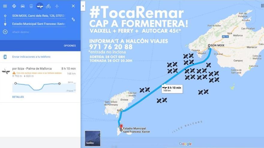 Cincuenta plazas más para acompañar al Mallorca en Formentera