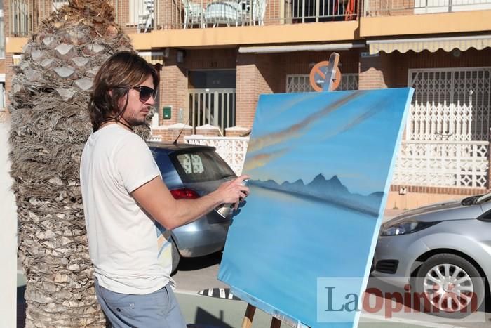 Un 'SOS' gigante para el Mar Menor formado por escolares en Villananitos