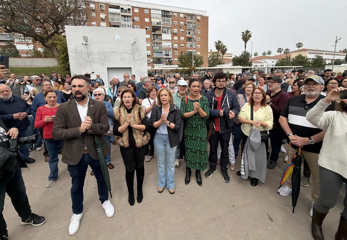Concentración en el Parque del Oeste con la presencia de concejales del PSOE y Con Málaga