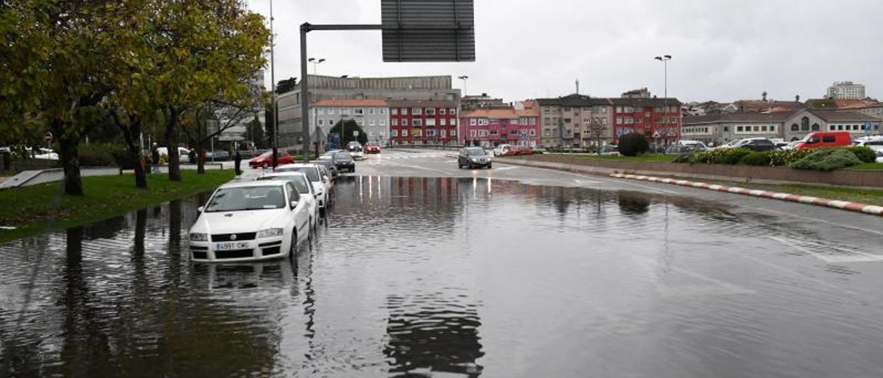 Inundaciones registradas el pasado sábado en Pontevedra. |   // G. SANTOS