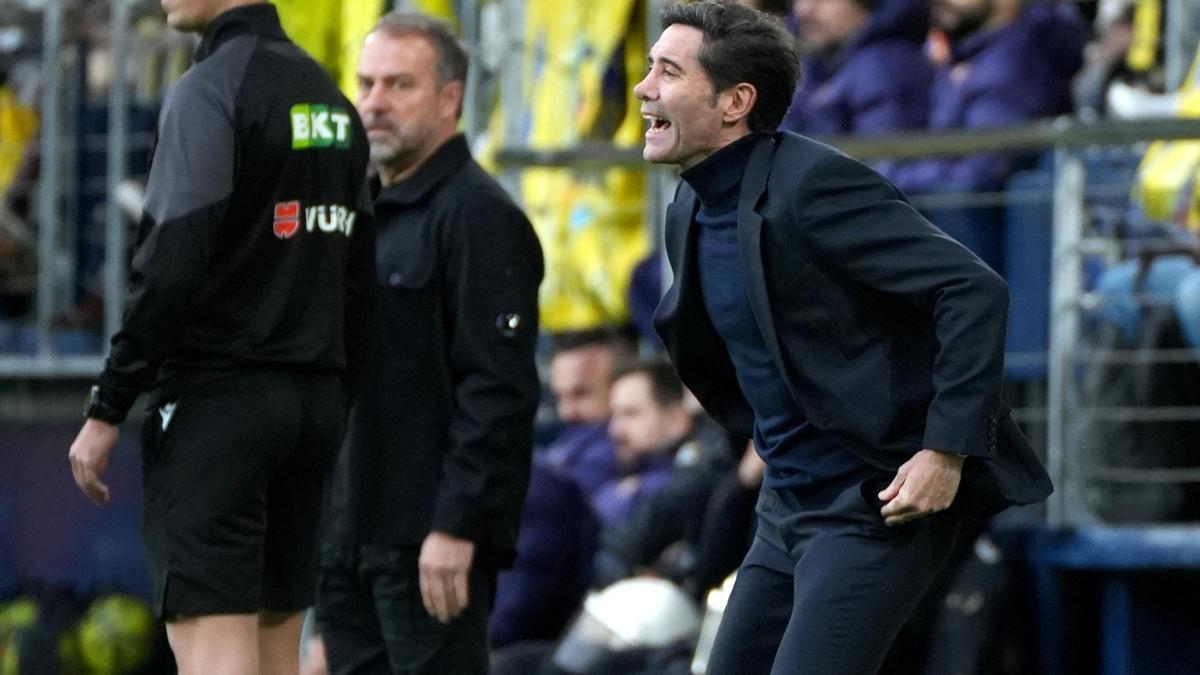 Marcelino García, en el Villarreal-Barcelona