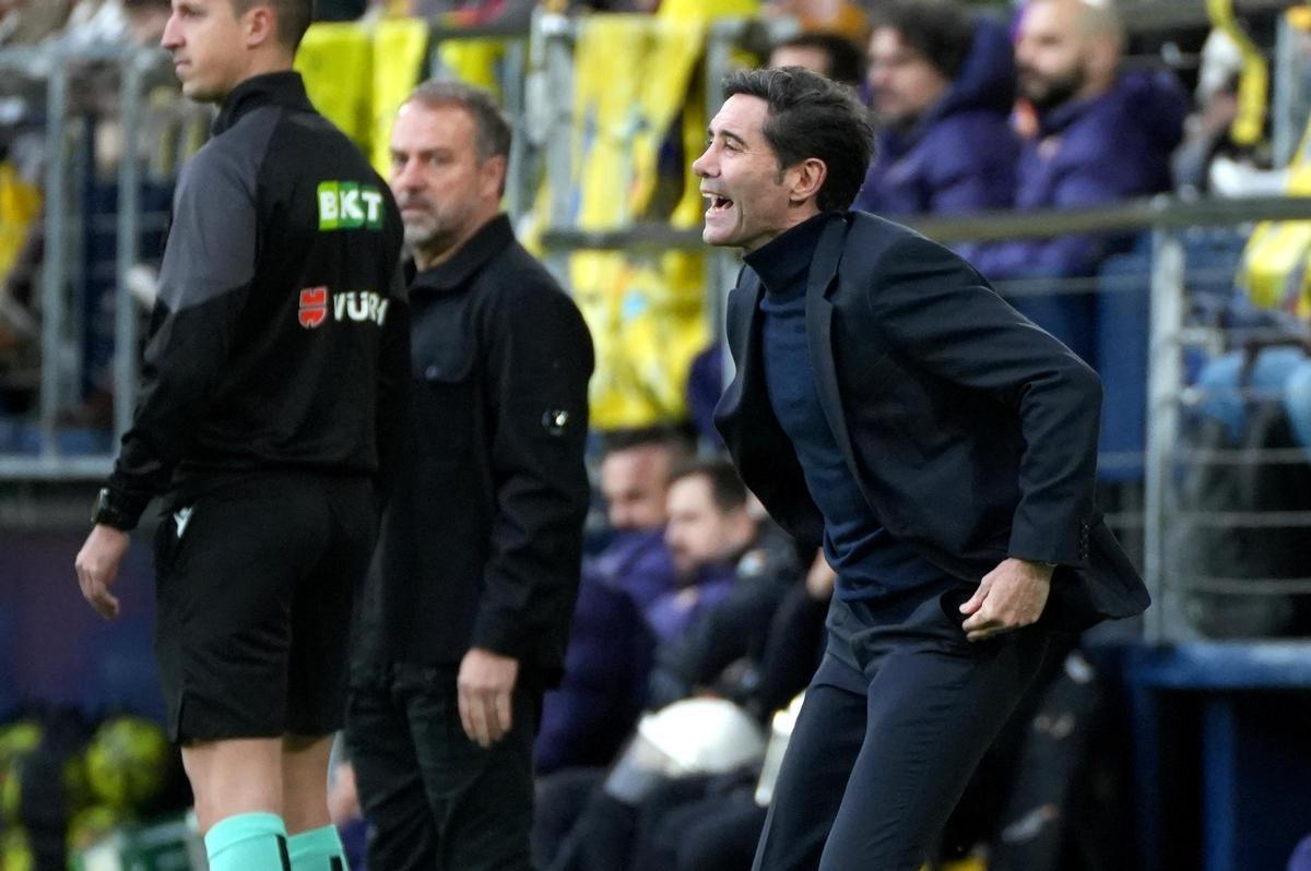 Marcelino García, en el Villarreal-Barcelona