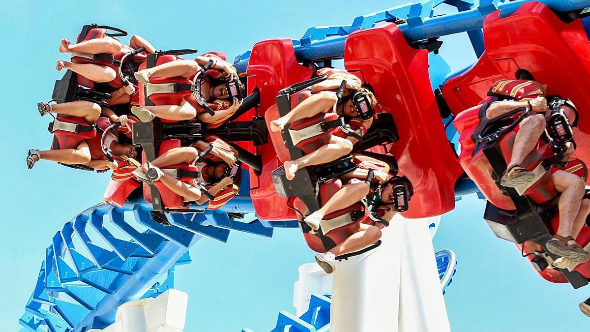 Una de las atracciones del parque temático Terra Mítica.