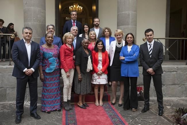 16/05/2016.Inauguración del I Encuentro de Parlamentarias Canarias-África.Hanna Birna.Catherine Samba-Panza.Carolina Darias.Maria Teresa Fernandez de la Vega.Barbara Hendricks.Santa Cruz de Tenerife