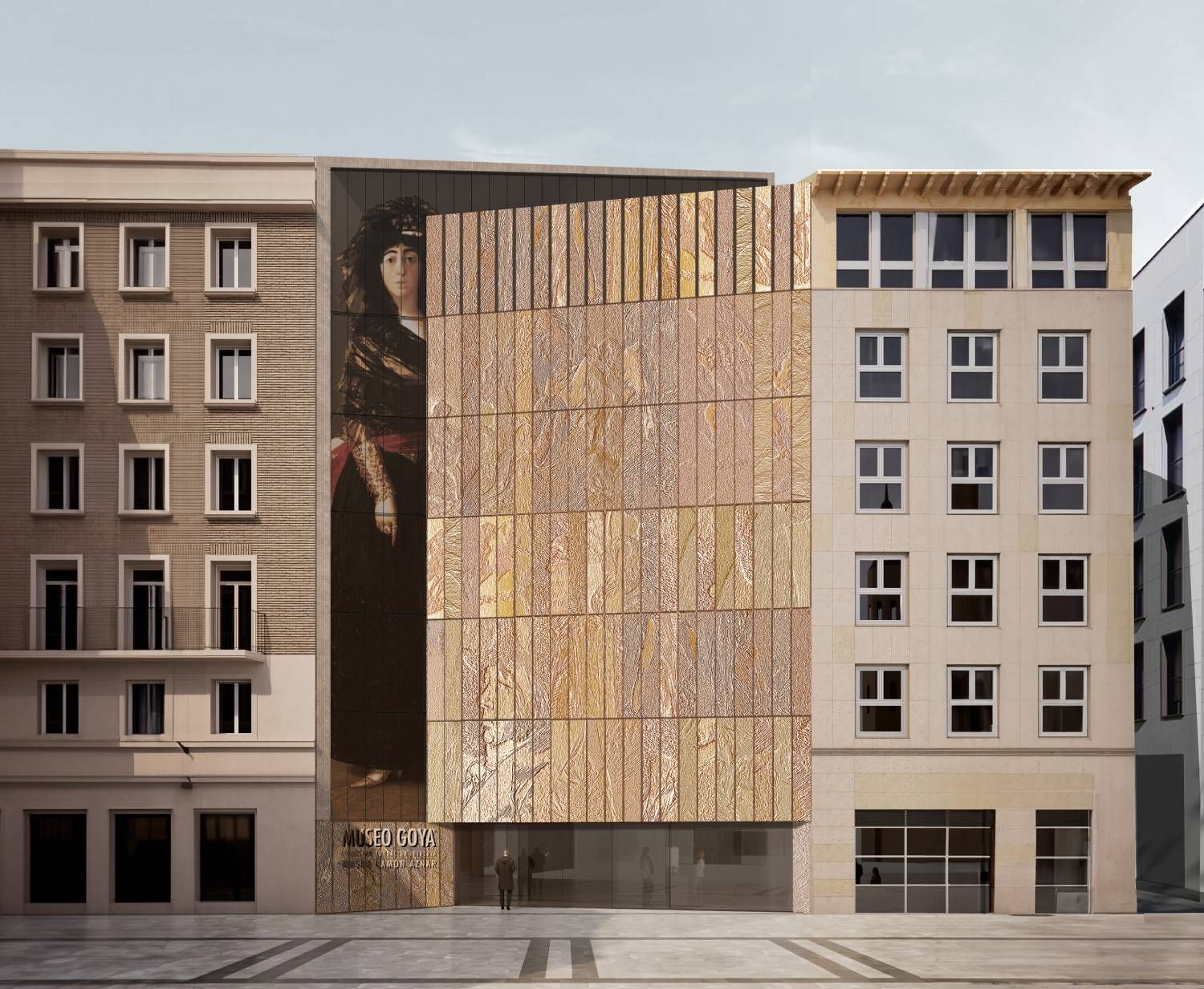 Así será la fachada frontal del Museo Goya.
