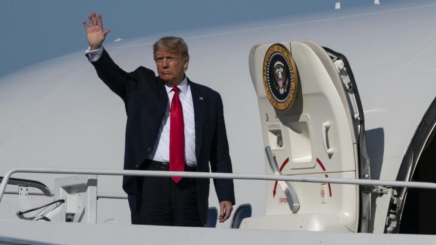 Donald Trump, en el Air Force One.